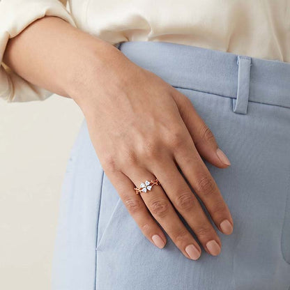 Rose Gold Heart Branch Ring (Size 12)