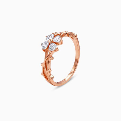 Rose Gold Heart Branch Ring (Size 12)