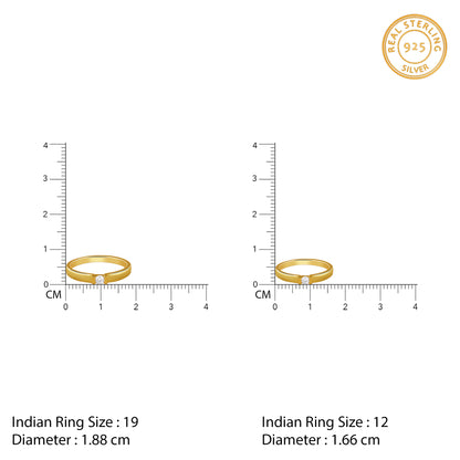 Golden Zircon Channel-Set Couple Rings