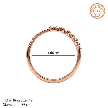 Rose Gold Starlit Ring (Size 12)