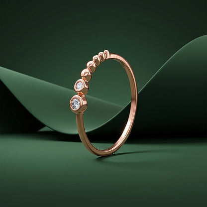 Rose Gold Starlit Ring (Size 12)