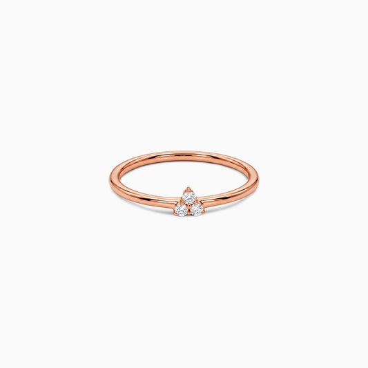 Rose Gold Triple Spark Ring (Size 12)