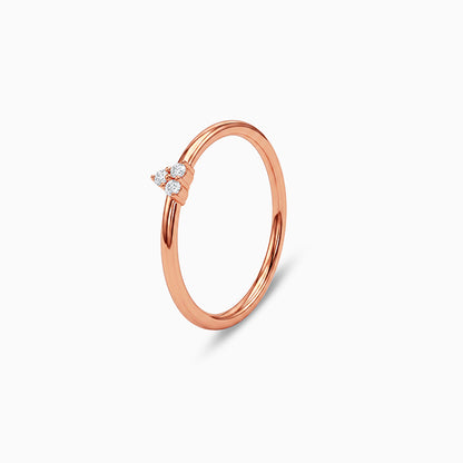 Rose Gold Triple Spark Ring (Size 12)