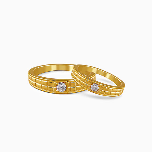 Golden Vintage Love Couple Rings