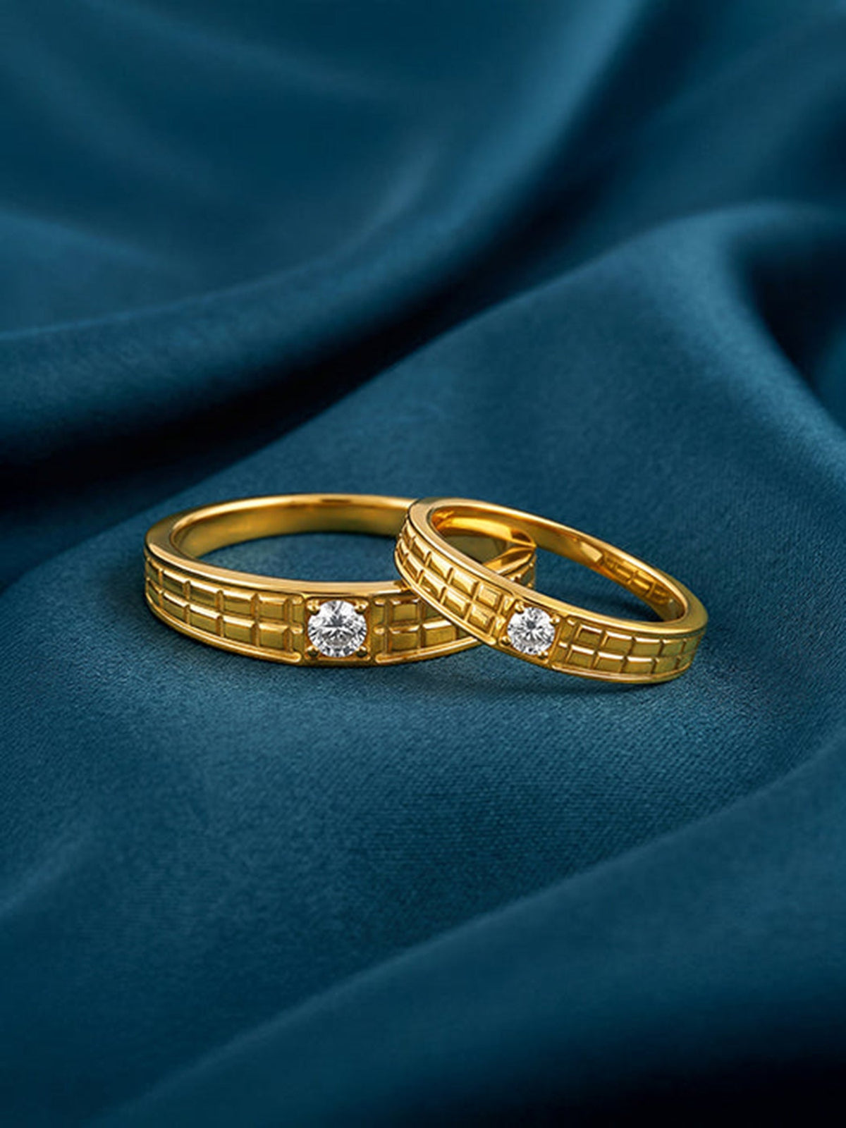 Golden Vintage Love Couple Rings