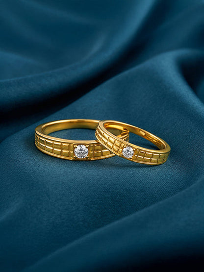 Golden Vintage Love Couple Rings