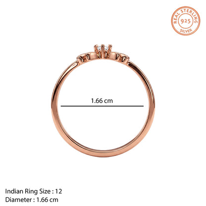 Rose Gold Minimalist Bow Ring (Size 12)