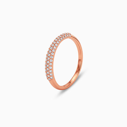 Rose Gold Sunset Spark Ring (Size 12)