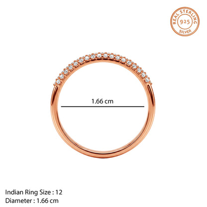 Rose Gold Sunset Spark Ring (Size 12)