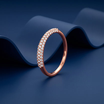 Rose Gold Sunset Spark Ring (Size 12)
