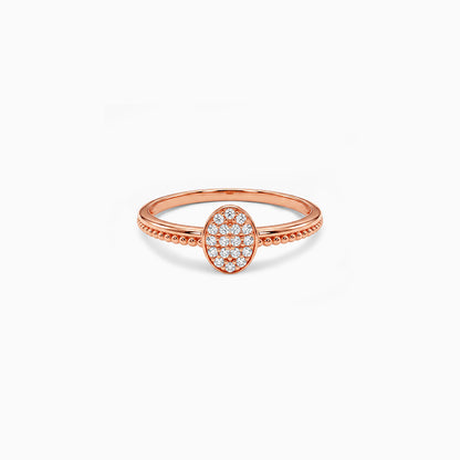 Rose Gold Oval Elegance Ring (Size 12)