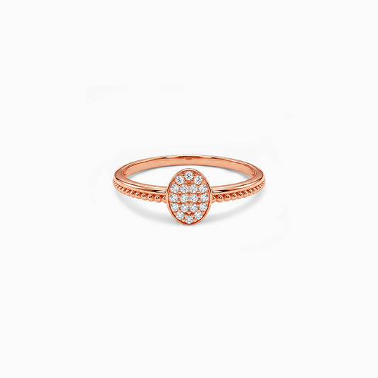 Rose Gold Oval Elegance Ring (Size 12)