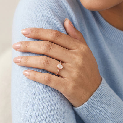 Rose Gold Oval Elegance Ring (Size 12)