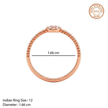 Rose Gold Oval Elegance Ring (Size 12)