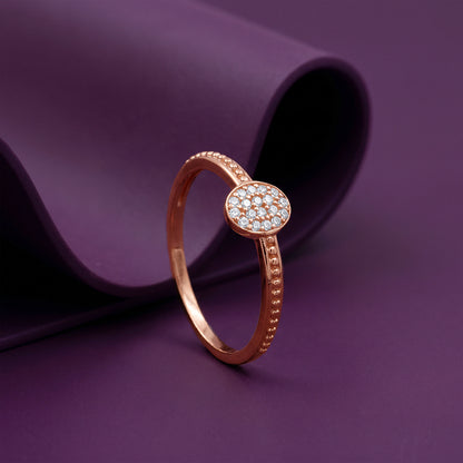 Rose Gold Oval Elegance Ring (Size 12)