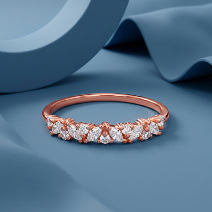 Rose Gold Marquise Tiara Ring (Size 12)
