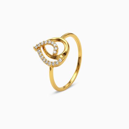 Golden Bonded Teardrop Ring (Size 12)