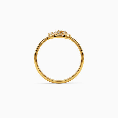Golden Bonded Teardrop Ring (Size 12)