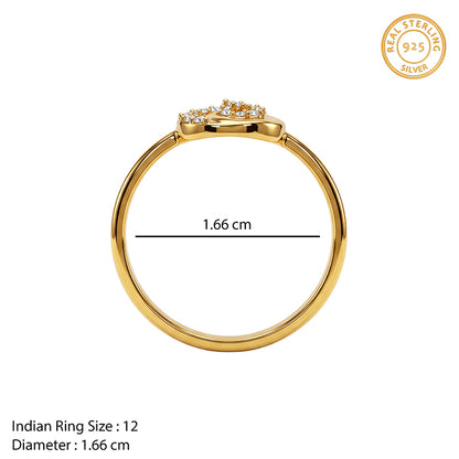 Golden Bonded Teardrop Ring (Size 12)