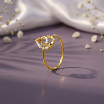 Golden Bonded Teardrop Ring (Size 12)