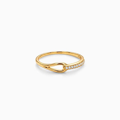 Golden Buckle Statement Ring (Size 12)