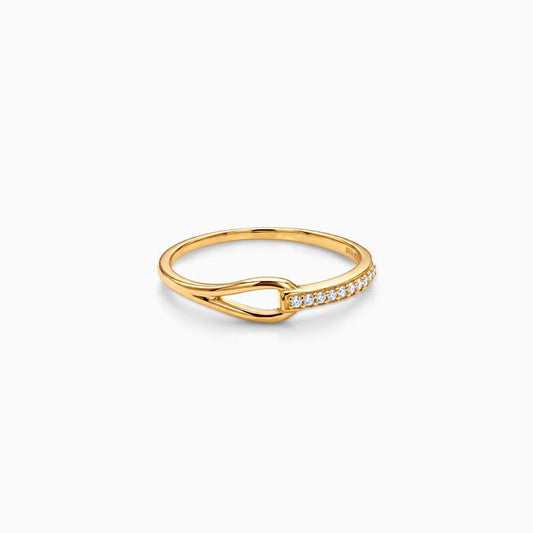 Golden Buckle Statement Ring (Size 12)