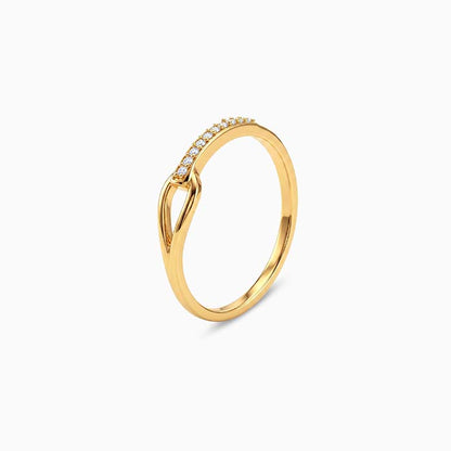 Golden Buckle Statement Ring (Size 12)