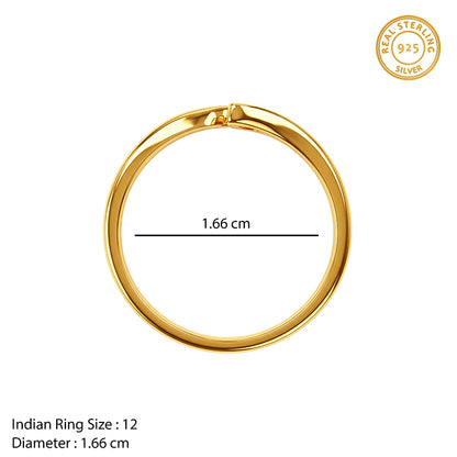 Golden Twist Tension Ring (Size 12)