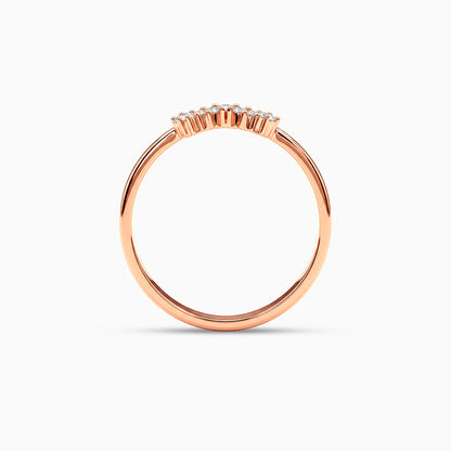 Rose Gold Crystal Bow Ring (Size 12)