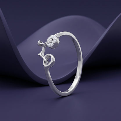 Silver Ride the Shine Ring (Size 12)