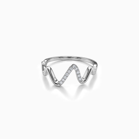 Silver Cardiogram Ring (Size 12)