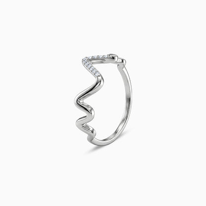 Silver Cardiogram Ring (Size 12)
