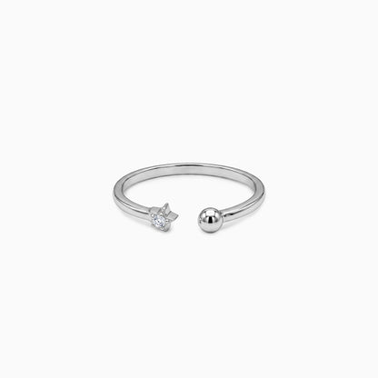 Silver Celestial Open Ring (Size 12)