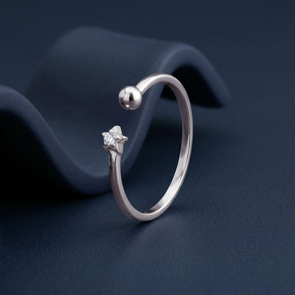 Silver Celestial Open Ring (Size 12)