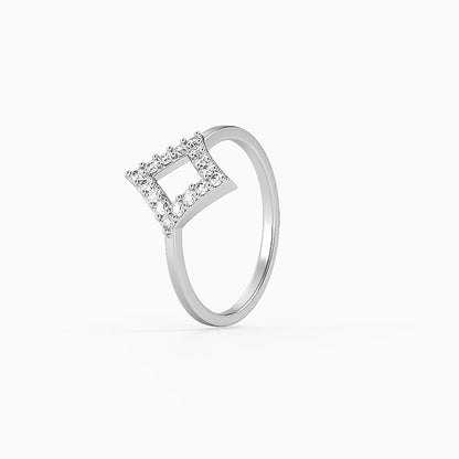 Silver Lattice Glow Ring (Size 12)