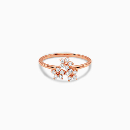 Rose Gold Trio Blossom Ring (Size 12)
