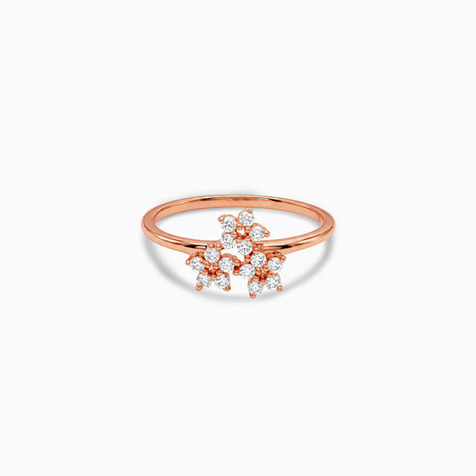 Rose Gold Trio Blossom Ring (Size 12)