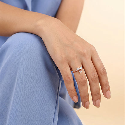 Rose Gold Trio Blossom Ring (Size 12)