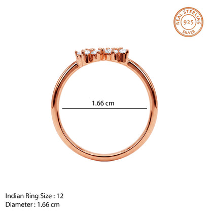 Rose Gold Trio Blossom Ring (Size 12)