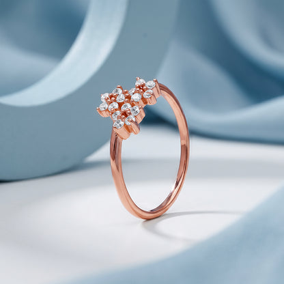Rose Gold Trio Blossom Ring (Size 12)