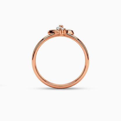 Rose Gold Marquise Charm Ring (Size 12)