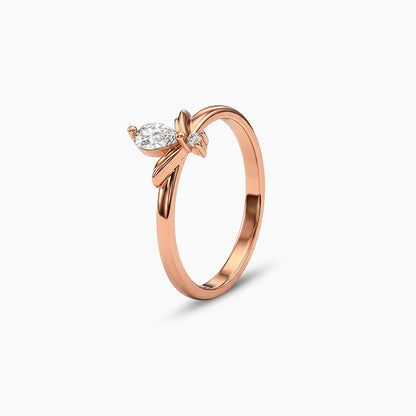 Rose Gold Marquise Charm Ring (Size 12)