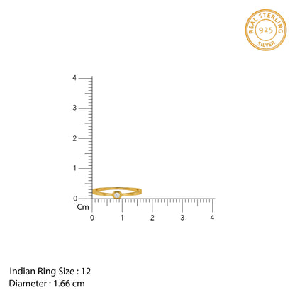 Golden Nova Bezel Ring (Size 12)
