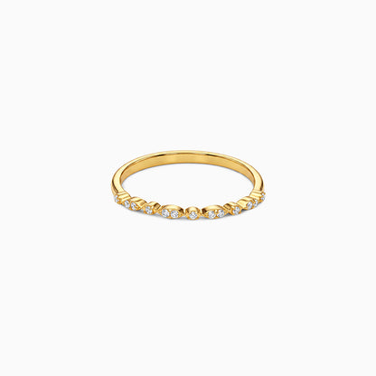 Golden Dainty Sparkle Ring (Size 12)