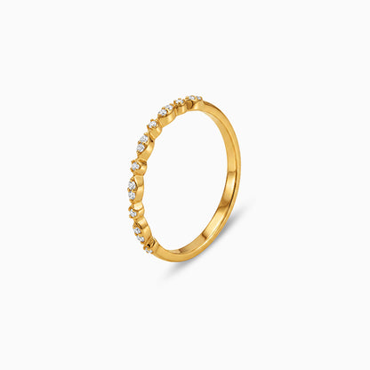Golden Dainty Sparkle Ring (Size 12)