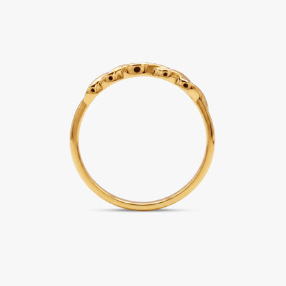Golden Twinkle Curve Ring (Size 12)