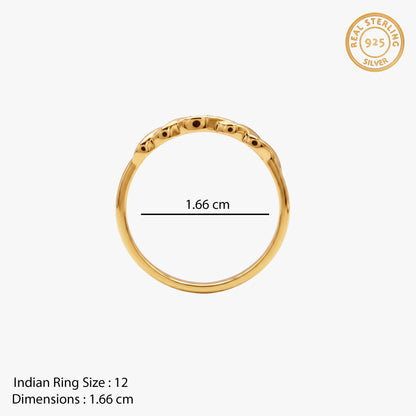 Golden Twinkle Curve Ring (Size 12)