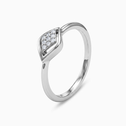 Silver Lyra Geometric Ring (Size 12)