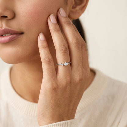 Silver Florayne Ring (Size 12)
