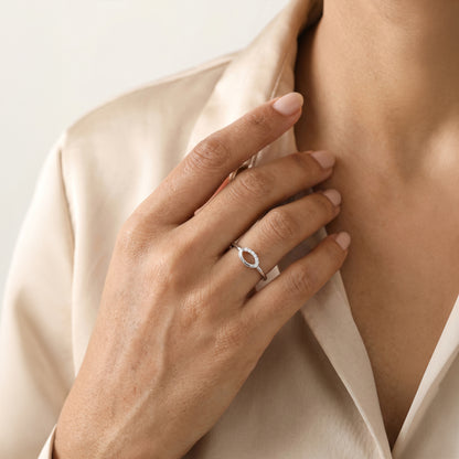 Silver Zerelle Ring (Size 12)